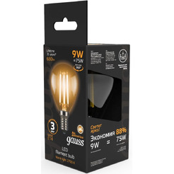 Светодиодная лампочка Gauss Filament Globe E14 9 Вт 2700 К 105801109 (10 шт)