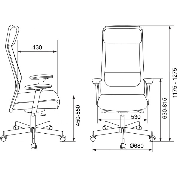 Офисное кресло Бюрократ T-995 (черный TW-01, сетка/ткань)