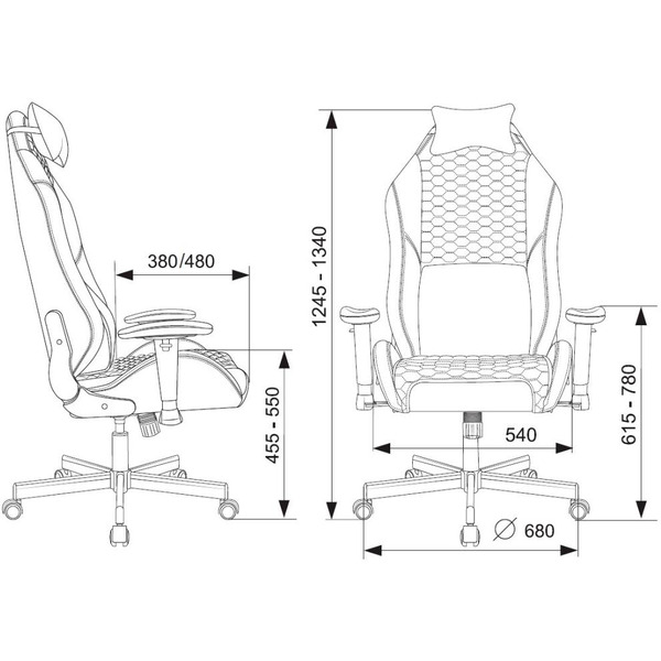 Кресло игровое Knight Neon (1717268) черный/красный