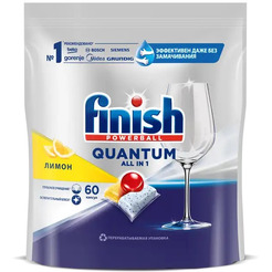 Таблетки для ПММ FINISH Powerball Quantum All in 1 Лимон (60 шт)
