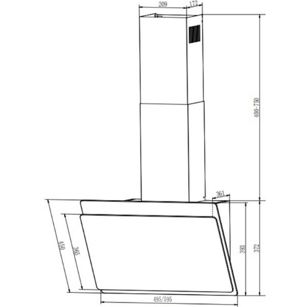 Кухонная вытяжка FABER TOCCO WH 60 белый/белое стекло 330.0702.953