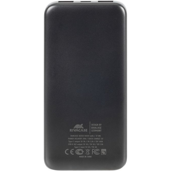 Внешний аккумулятор RIVACASE VA2511 (10 000mAh) Black