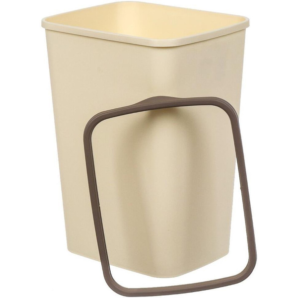 Ведро для мусора с фиксатором BRADEX Tandem 842226 (слоновая кость/шоколад, 20 л)