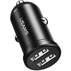 Автомобильное зарядное USAMS US-CC114 C20 2.4A Dual USB CC114TC01 (черный)