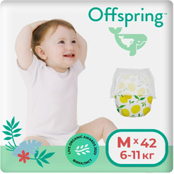 Трусики-подгузники Offspring M 6-11кг Лимоны (42 шт)