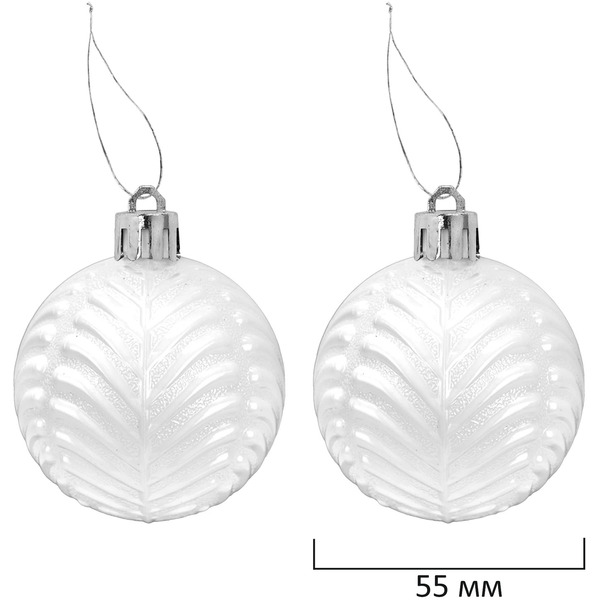 Шары елочные ЗОЛОТАЯ СКАЗКА Red and White Shine 592589 (красный/белый)