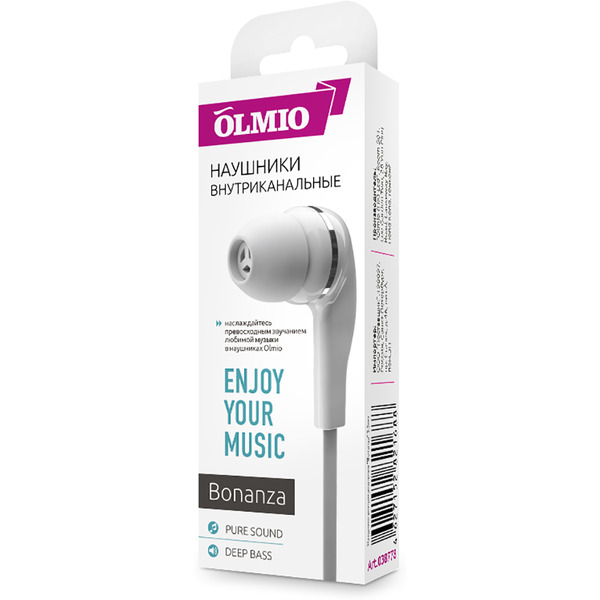 Наушники OLMIO Bonanza (белый)