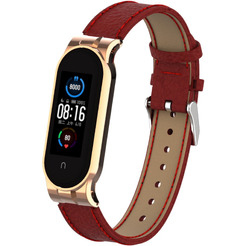 Ремешок Bingo Leather для Xiaomi Mi Band 2 Красный