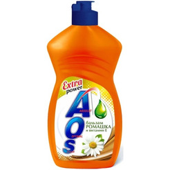 Средство для мытья посуды жидкое AOS Бальзам ромашка и витамин Е 450г