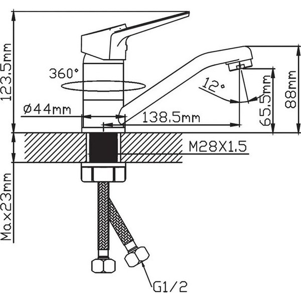 Смеситель Potato P45155QH