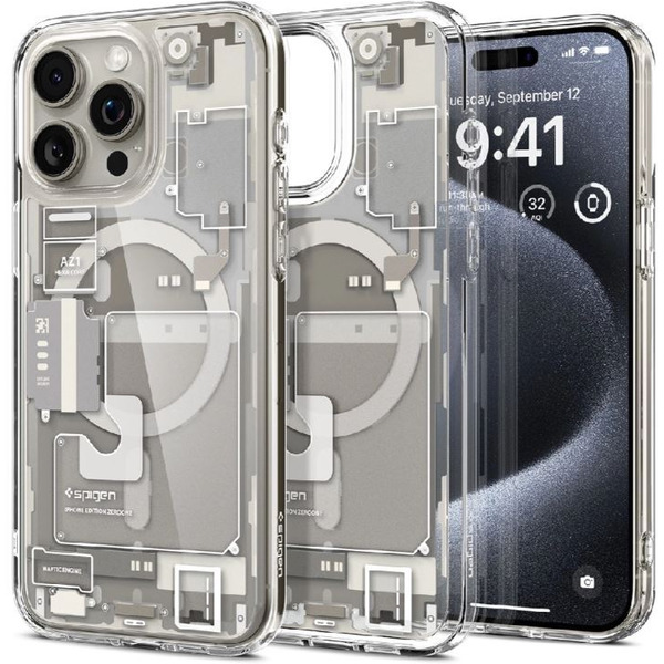 Чехол для телефона Spigen Ultra Hybrid Zero One (MagFit) для iPhone 15 Pro ACS07216 (серый/разноцветный)