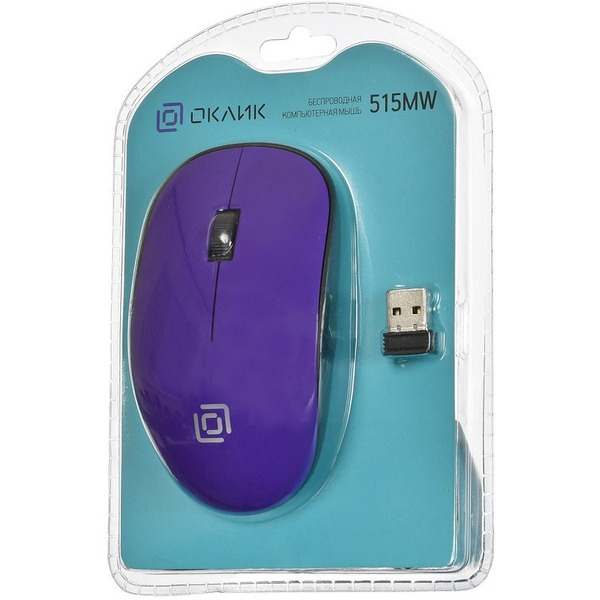Мышь Oklick 515MW (черный/фиолетовый)