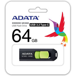 Флеш диск A-Data ACHO-UC300-64G-RBK/GN