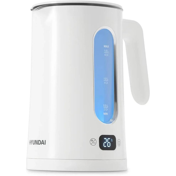 Электрочайник Hyundai HYK-G5510 белый/прозрачный