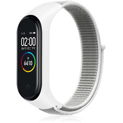 Ремешок Bingo Nylon для Xiaomi Mi Band 5/6 (белый)