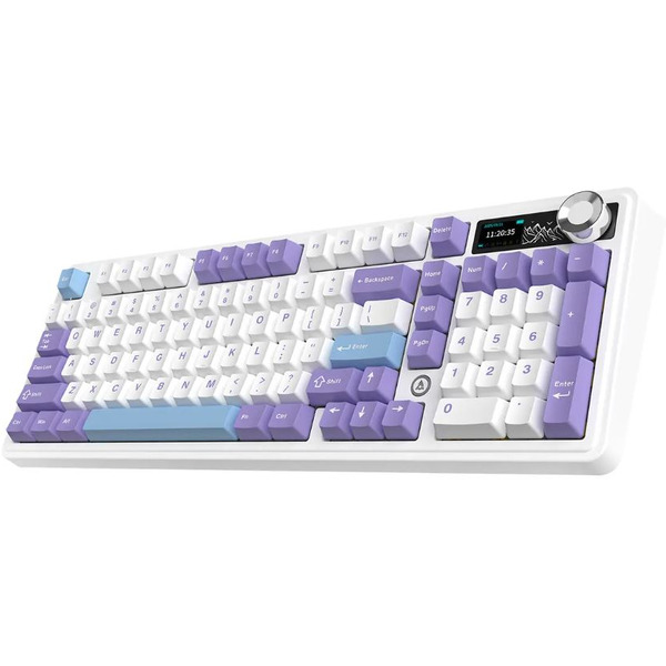 Компьютерная клавиатура AJAZZ AK980 V2 (фиолетово-бело-синяя)