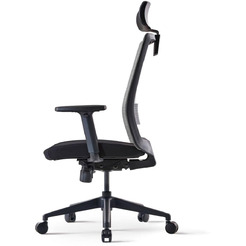 Кресло BESTUHL S30 (черная рама, спинка-сетка черный, сиденье-ткань черный)