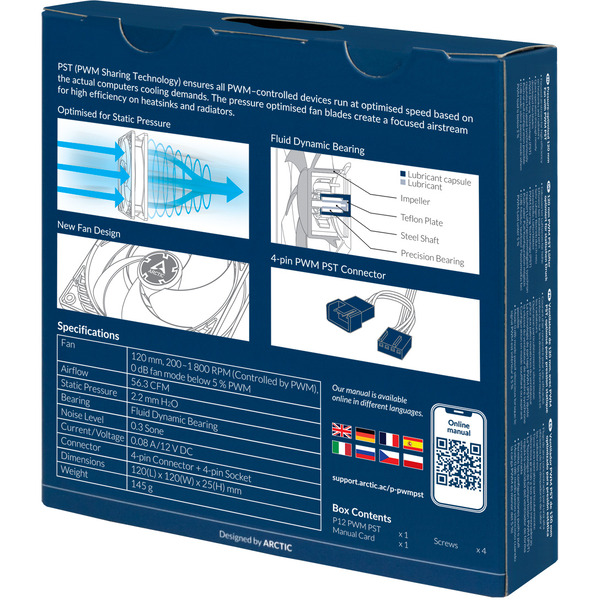 Вентилятор для корпуса Arctic Cooling P12 PWM PST ACFAN00170A