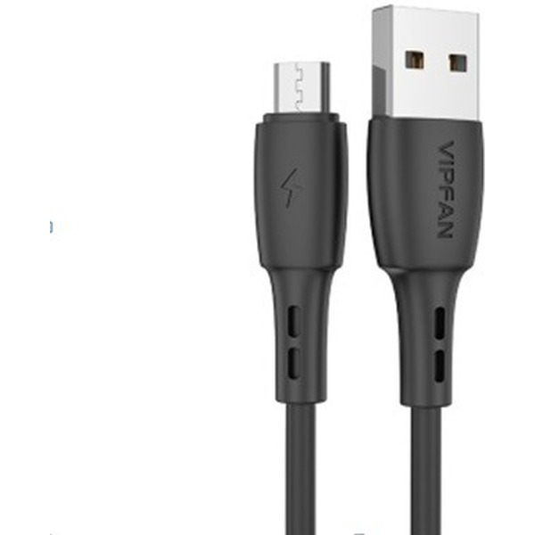 Кабель VIPFAN X05 USB-MicroUSB 3A 2 м (черный)