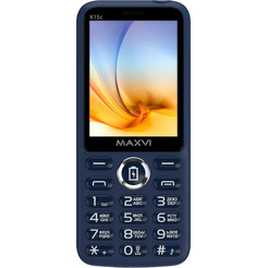 Мобильный телефон Maxvi K15c + ЗУ WC-112 (синий)