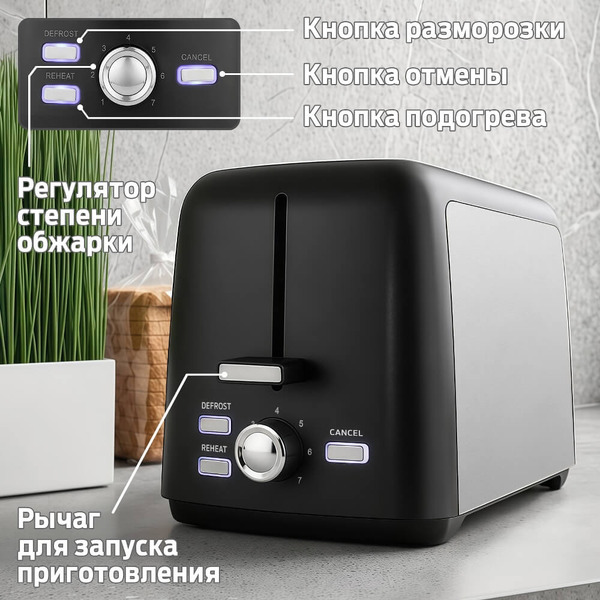 Тостер Holt HT-ET-007