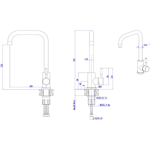 Смеситель AV Engineering AVZAR4-B304BK-737