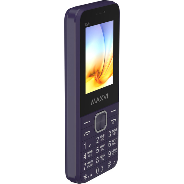 Мобильный телефон Maxvi K29 + ЗУ WC-112 (фиолетовый)