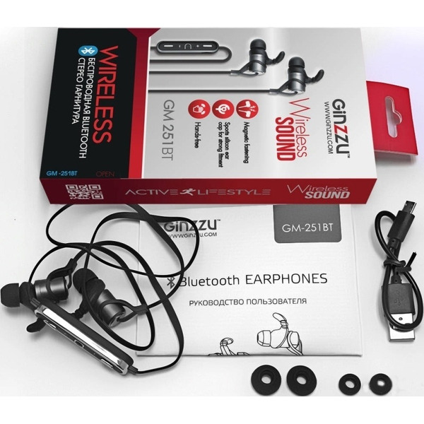Наушники беспроводные Ginzzu GM-251BT