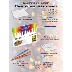 Картина по номерам БЕЛОСНЕЖКА Георгины и фрукты 172-AB