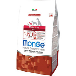 Сухой корм для собак Monge Speciality Adult Mini Lamb, Rice&Potato (2.5кг)