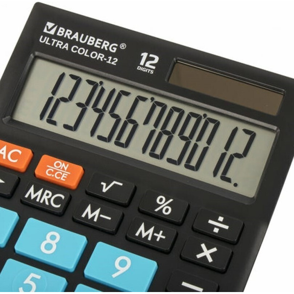 Калькулятор Brauberg Ultra Color-12-bkbu (250497)