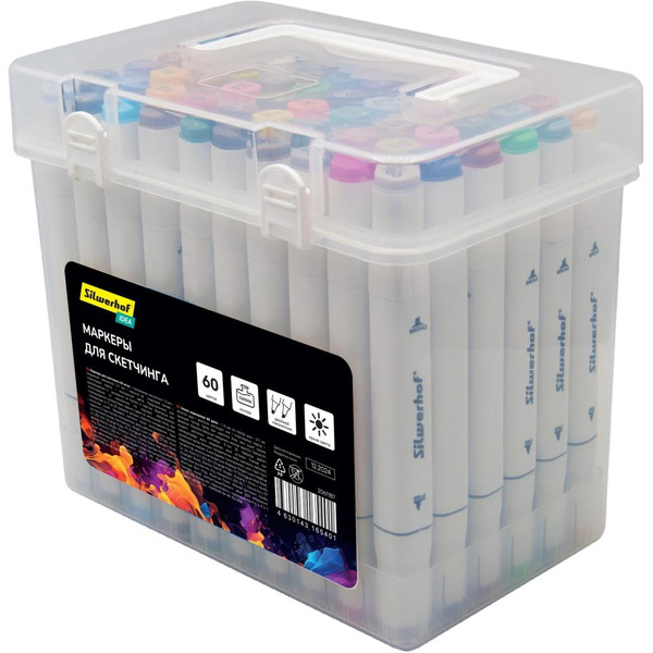 Набор маркеров для скетчинга Silwerhof Idea 2061187 (60 шт)