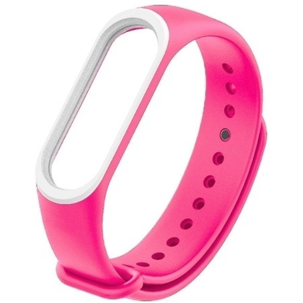 Ремешок Bingo Double для Xiaomi Mi Band 3/4 Розовый с белым
