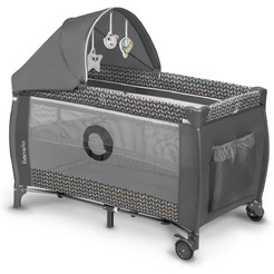 Кровать-манеж Lionelo Sven Plus (Grey Scandi)