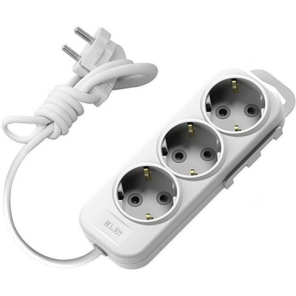 Удлинитель EL-BI Myra 3гн2м c/з (527-010202-311) белый