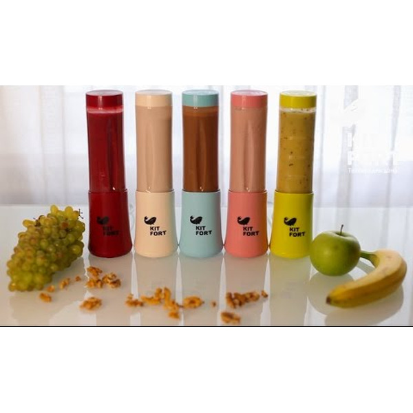 Блендер Kitfort КТ-1311-2 Shake & Take, голубой