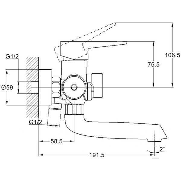 Смеситель для ванны ECONOCE EC0402