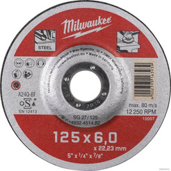Шлифовальный диск Milwaukee SG 27 125x6 25шт (4932451482)