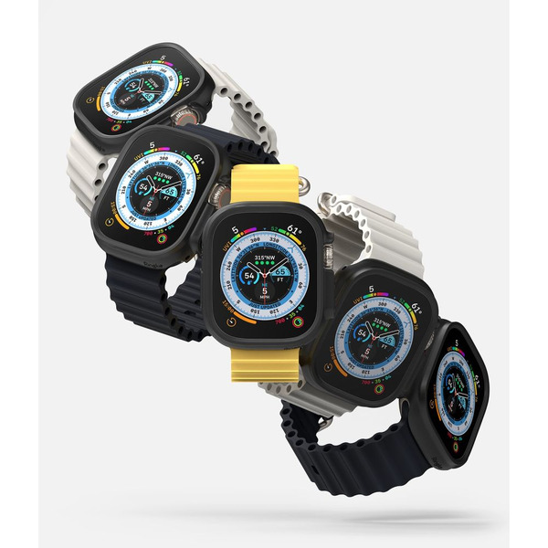 Чехол Ringke SLIM 2шт для APPLE WATCH ULTRA 1 / 2 (49 MM) CLEAR & MATTE BLACK