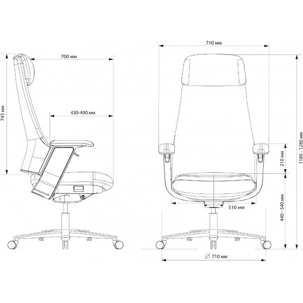 Кресло CACTUS CS-LBK-KYOTO (черный)