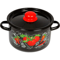 Кастрюля СтальЭмаль Помидорки 1с16с/1 (черный)