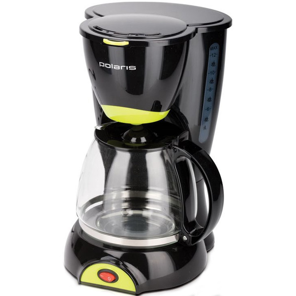 Кофеварка POLARIS PCM1211 Черный/Салатовый