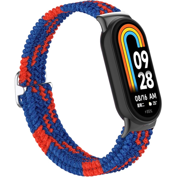 Ремешок Bingo Braided для Xiaomi Mi Band 8 Синий с красным