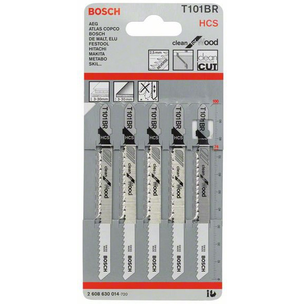 Пильные полотна Bosch Clean for Wood T 101 BR 2.608.630.014