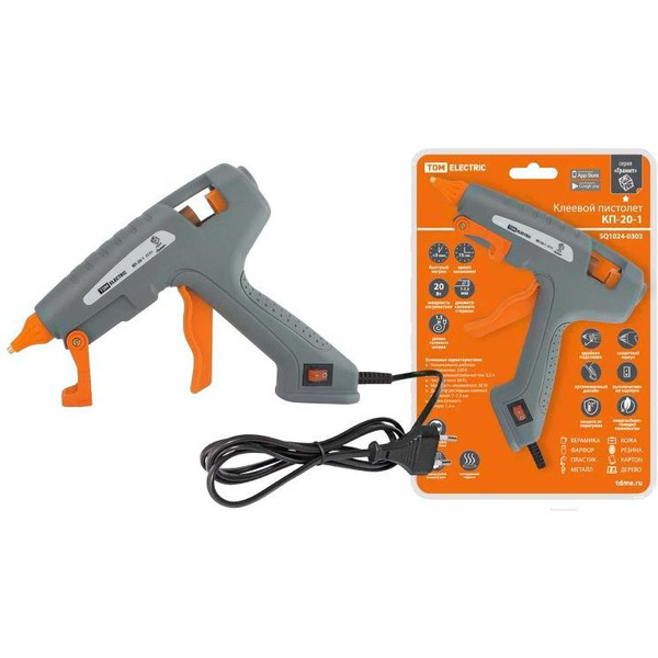 Термоклеевой пистолет TDM Electric КП-20-1 SQ1024-0303