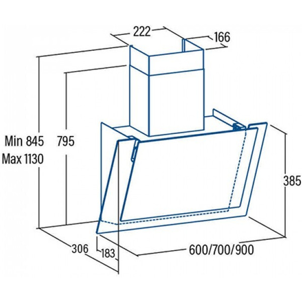 Вытяжка CATA Valto 600 XGBK