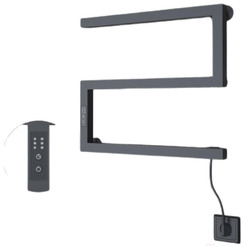 Полотенцесушитель Granula Квадро Снейк 43x50 (терморегулятор, черный матовый)