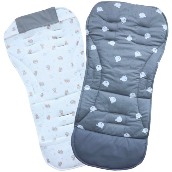 Матрасик в коляску Bubago КМ1 BG 169-2 (серый мишки)