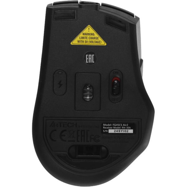 Мышь A4Tech Fstyler FG45CS Air2 (черный/серый)