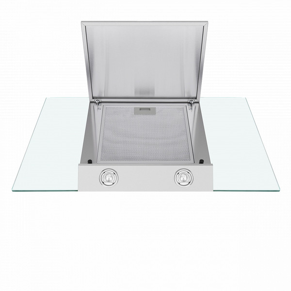 Кухонная вытяжка Maunfeld Gloria 90 (нержавеющая сталь/прозрачное стекло)